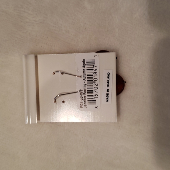 Autumn agate drop earrings - Picture 2 of 3